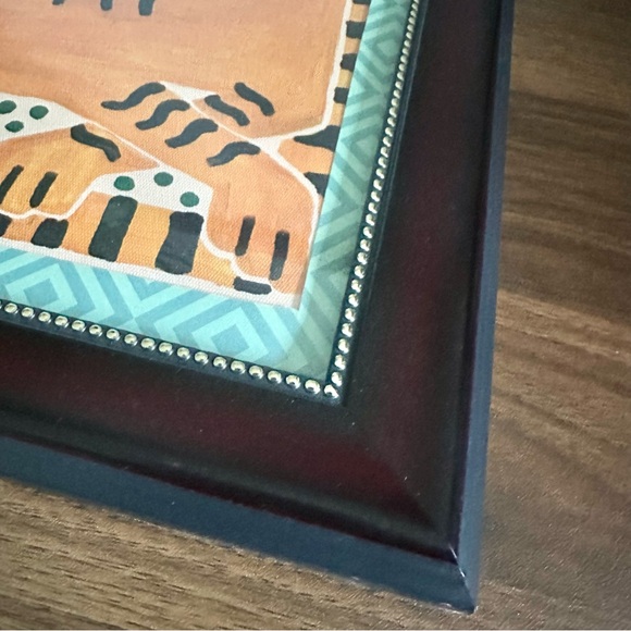 Abstract Tiger Print Framed Wall Art Canvas Picture Jungle Big Cat Hanging Boho - Picture 4 of 7